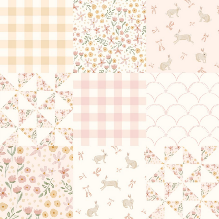 Spring girl cheater quilt