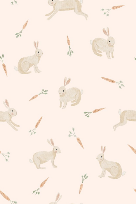 Bunnies and carrots - blush