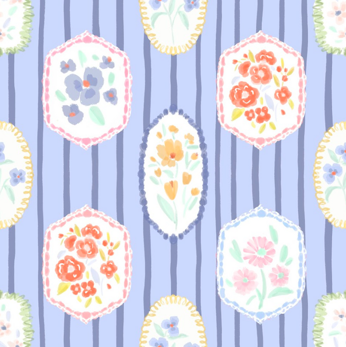 Floral frames pansy purple