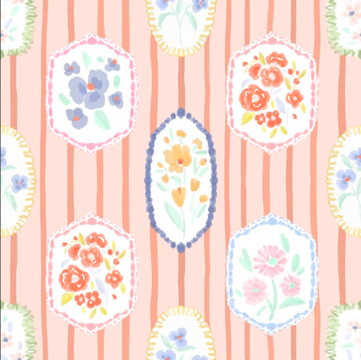 Floral frames peach