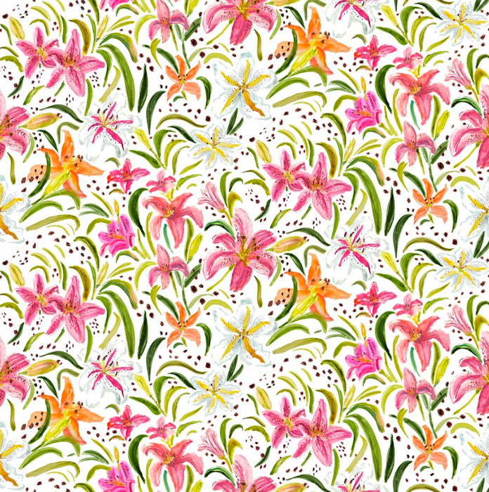 Freckled daylily summer white