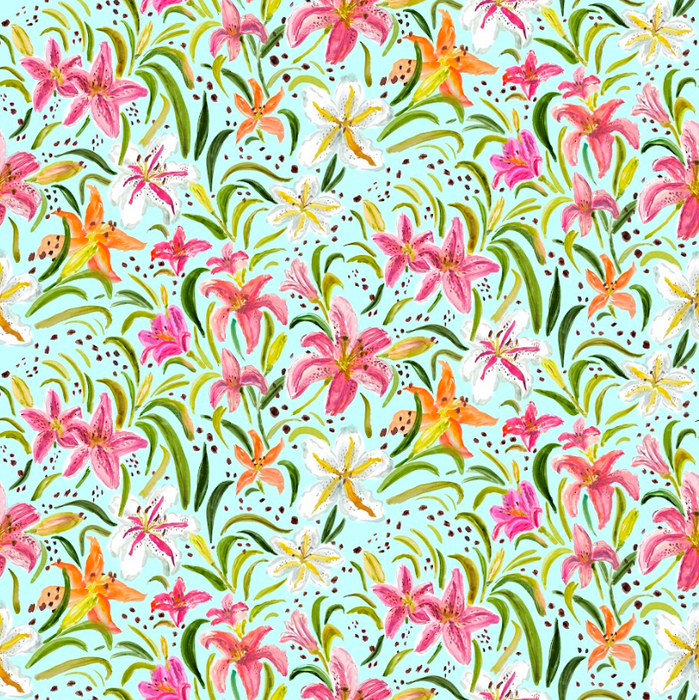 Freckled daylily light aqua