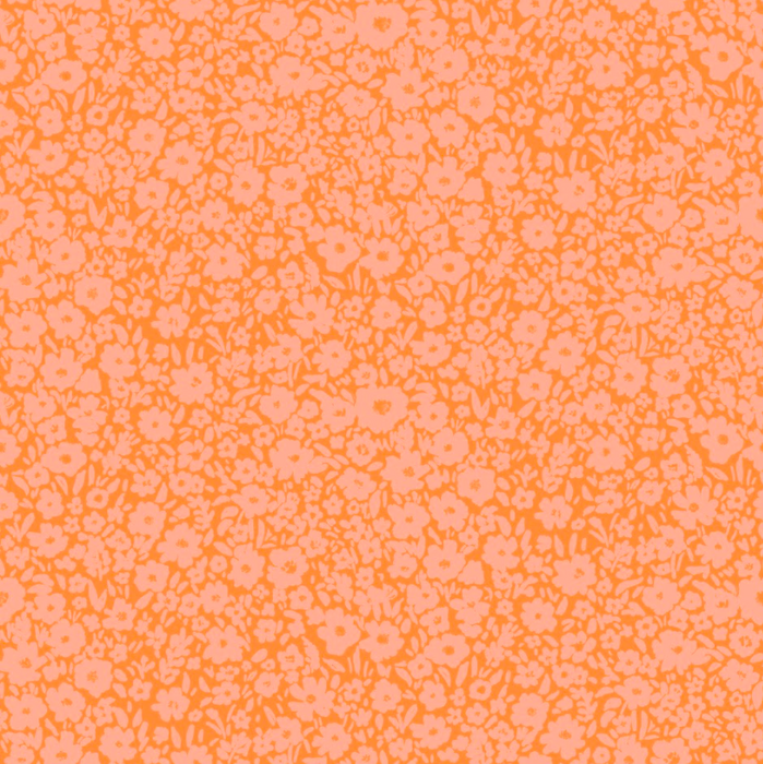 Sunwashed ditsy sunset orange