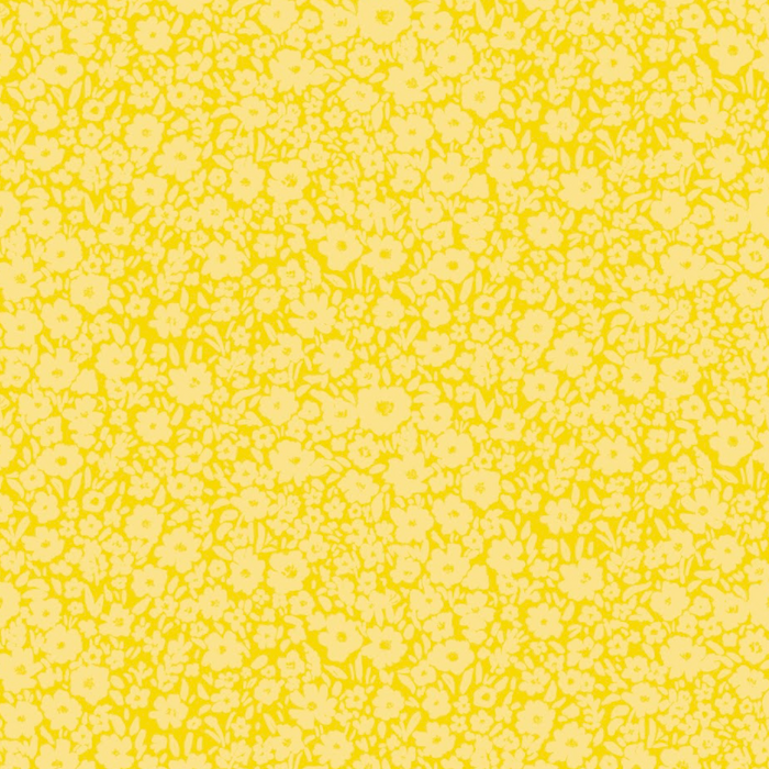Sunwashed ditsy sunshine yellow