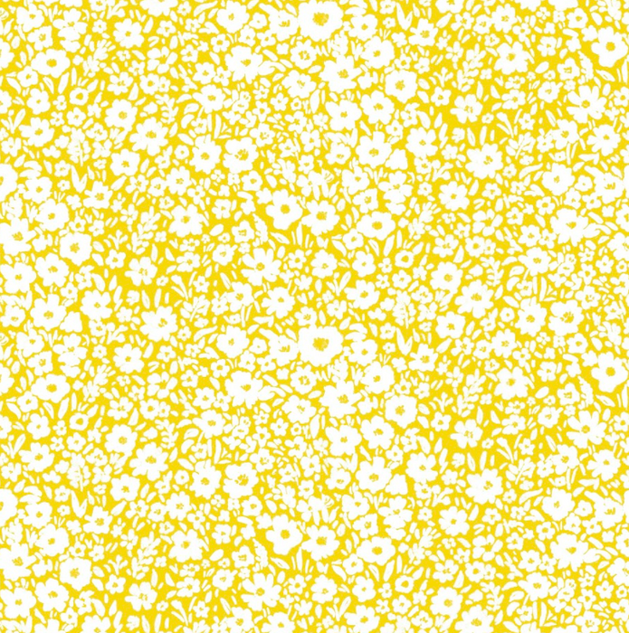 Sunlit ditsy sunshine yellow