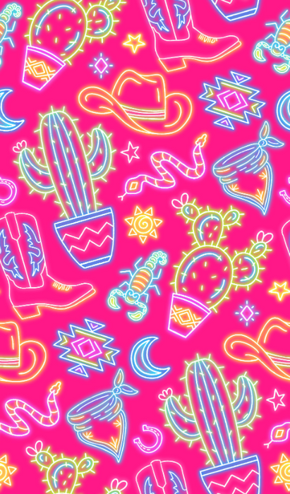 neon moon cowboy pink