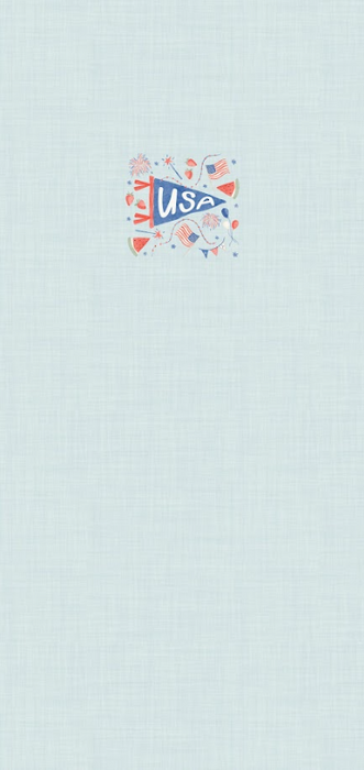 USA panel-sky blue linen