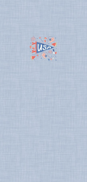 USA panel-chambray blue linen
