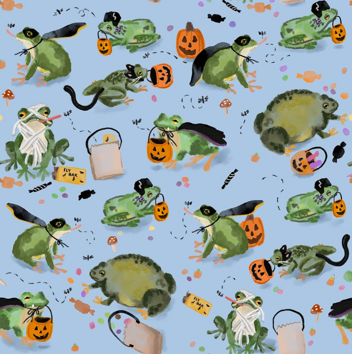 Hoppy Halloween blue