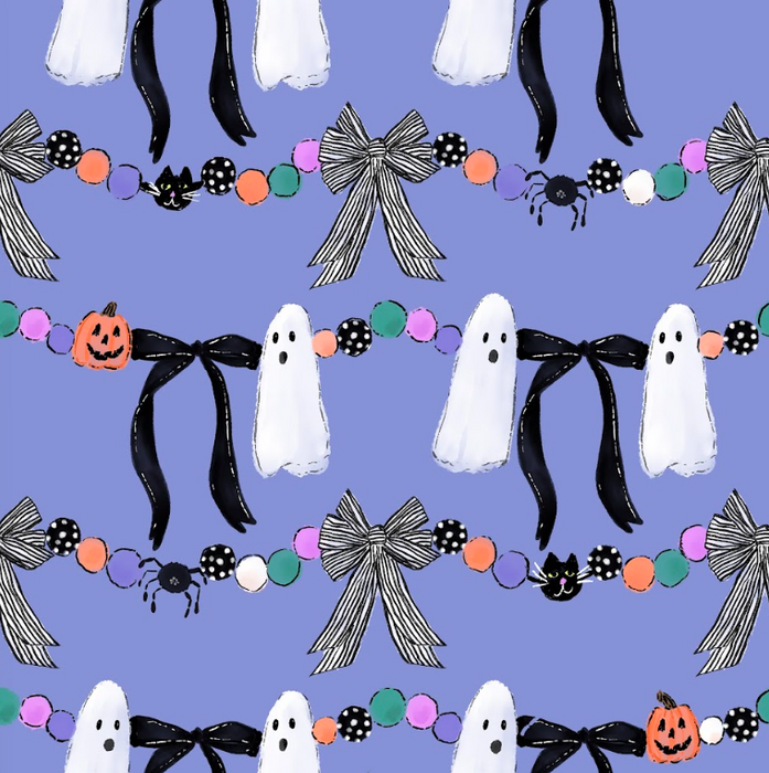 Halloween bow garland blurple