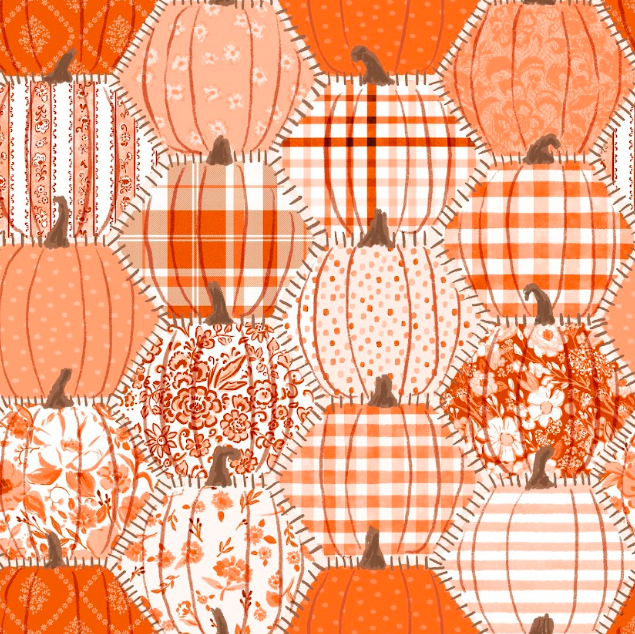 Pumpkin patchwork lt tan