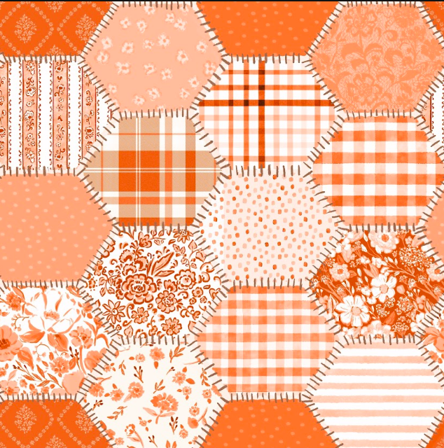 Pumpkin lane floral patchwork cream