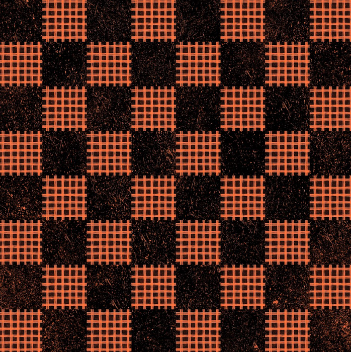 Spooky check orange