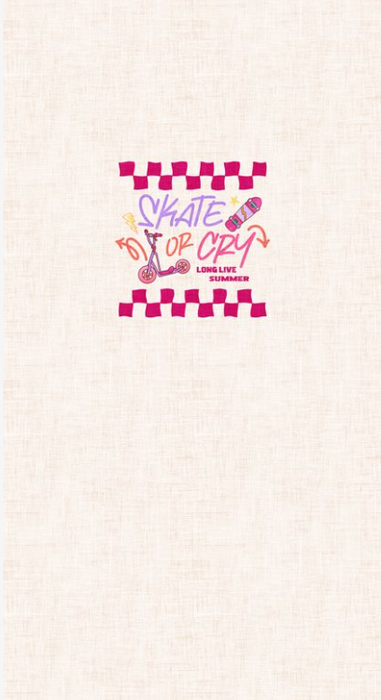 Skate Park Panel- Skate or Cry Pink