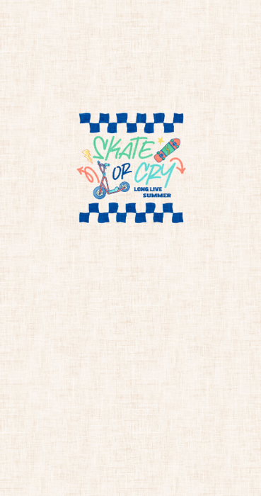 Skate Park Panel- Skate or Cry Blue