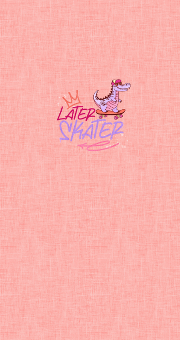 Skate Park Panel- Later Skater Pink