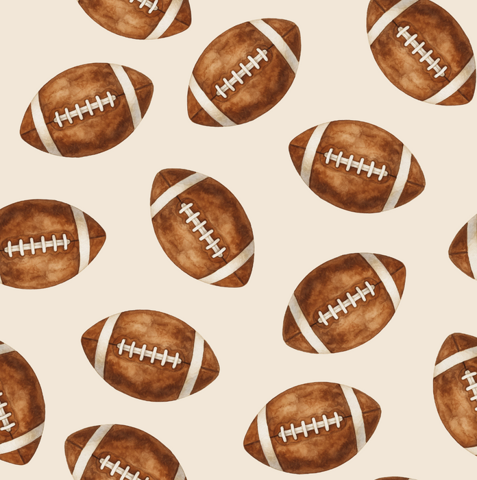 Watercolor Footballs on Bone