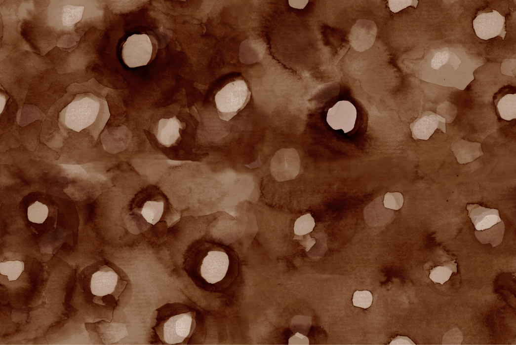 Watercolor Faux Deer Hide Woodland