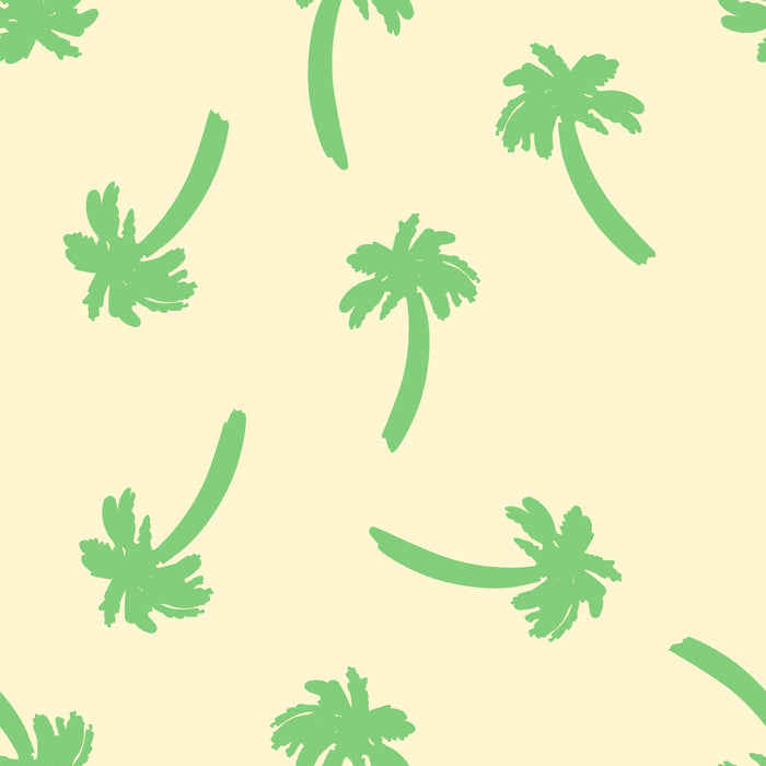 Shoreline palms navy lt yellow green
