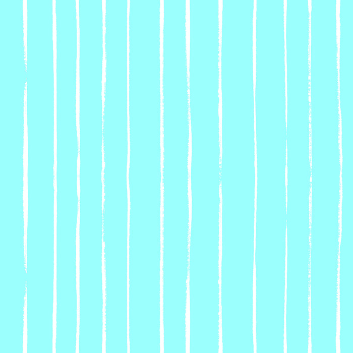Skinny line stripe bright aqua