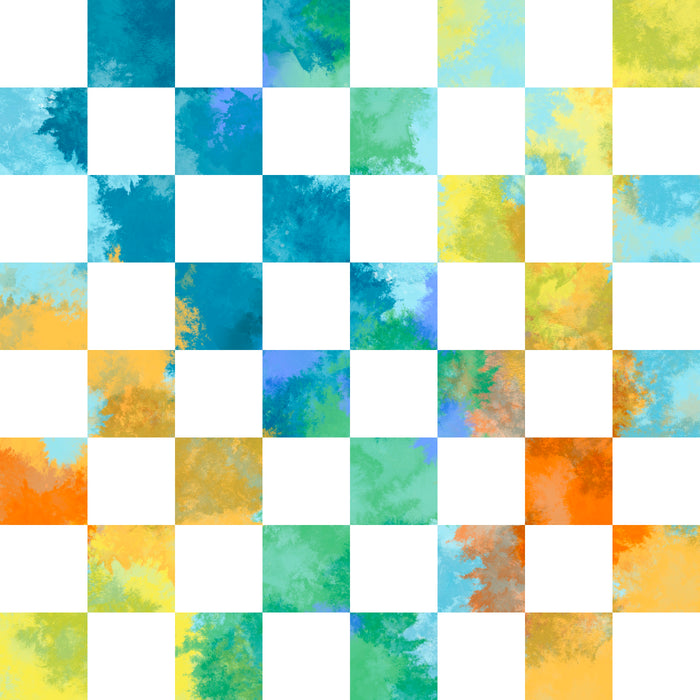 Snowcone checker blue multi