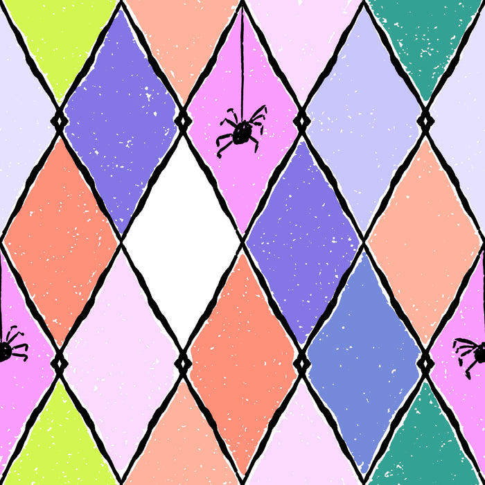 Spider in stained glass geometric