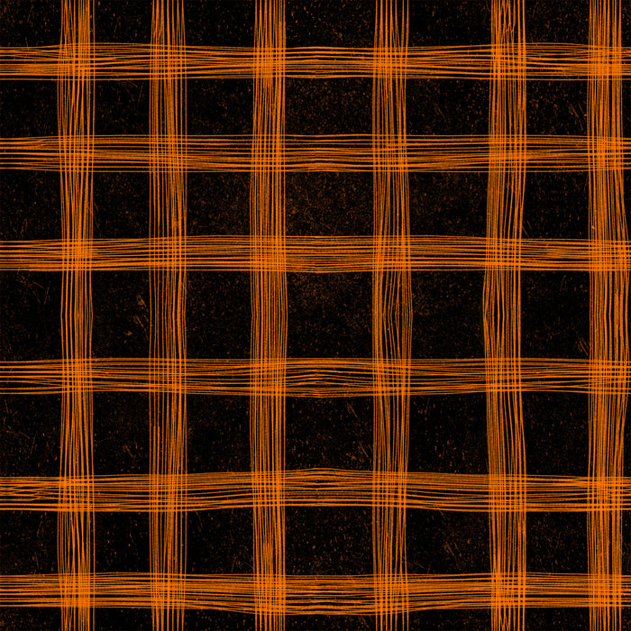 Spooky lane plaid - pumpkin glow