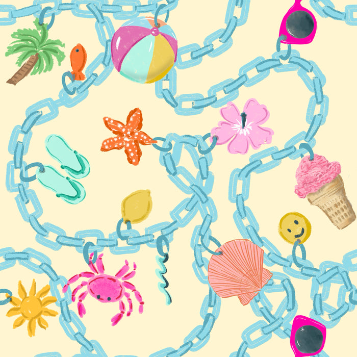 Summer charm lt yellow blue