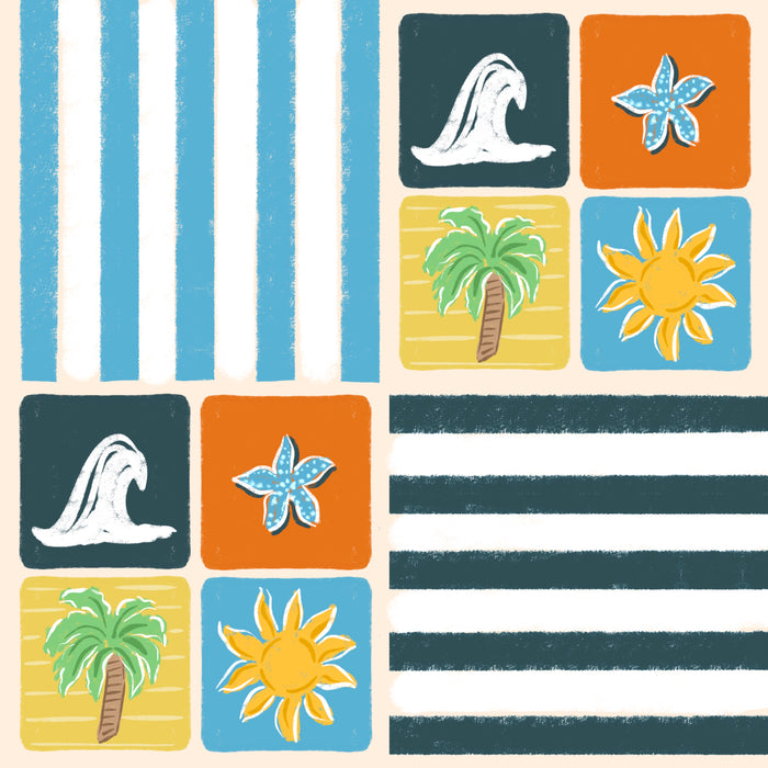 Sun and Surf striped icon check