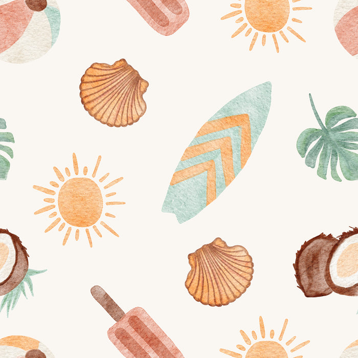 SurfboardCoconutBeachThemeWhite