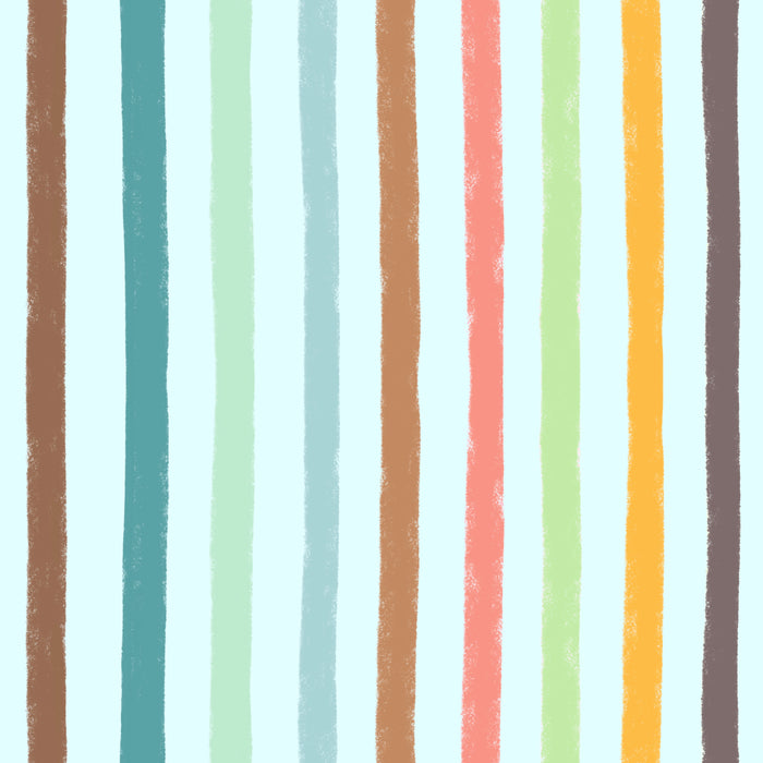 Sweet faded stripe lt blue multi