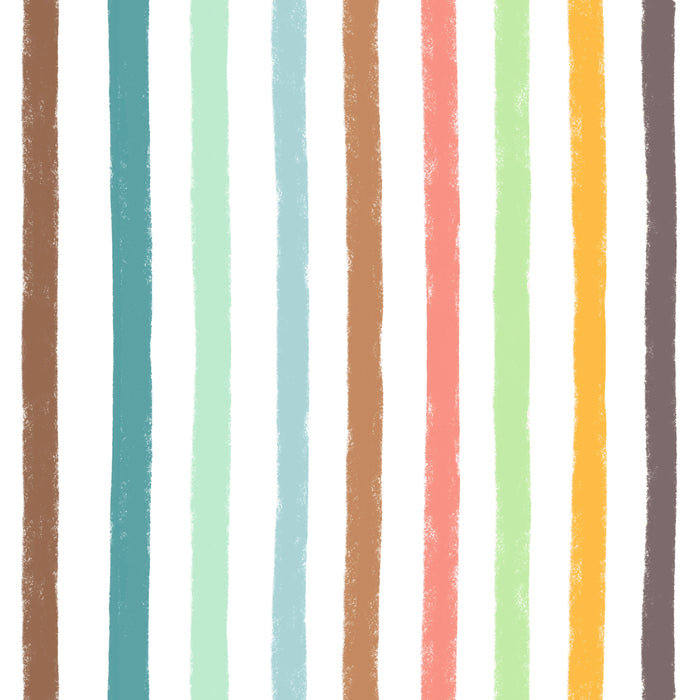 Sweet faded stripe white multi