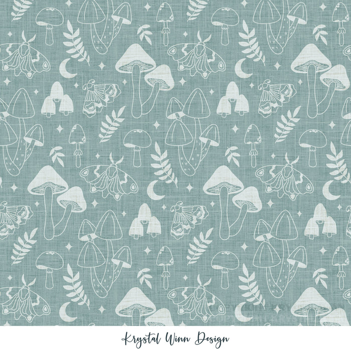 Apothecary Mushrooms Blue