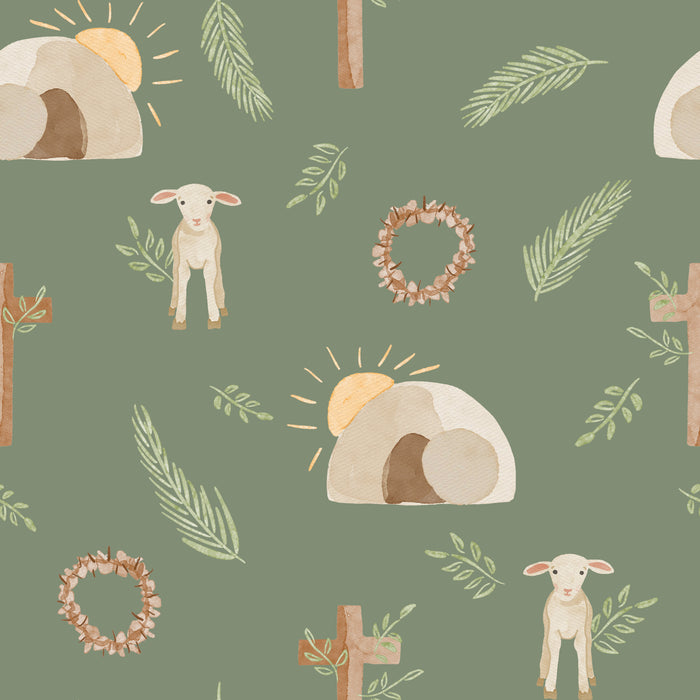 Christian easter symbols-green