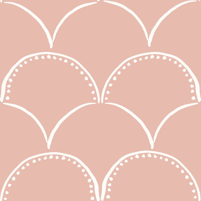 Simple Scallop- cream on pink