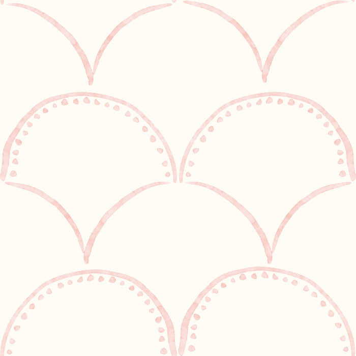 Simple Scallop-pink on cream