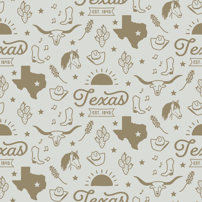 Texas symbols- dusty white