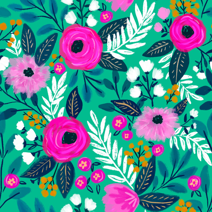 Turquoise floral