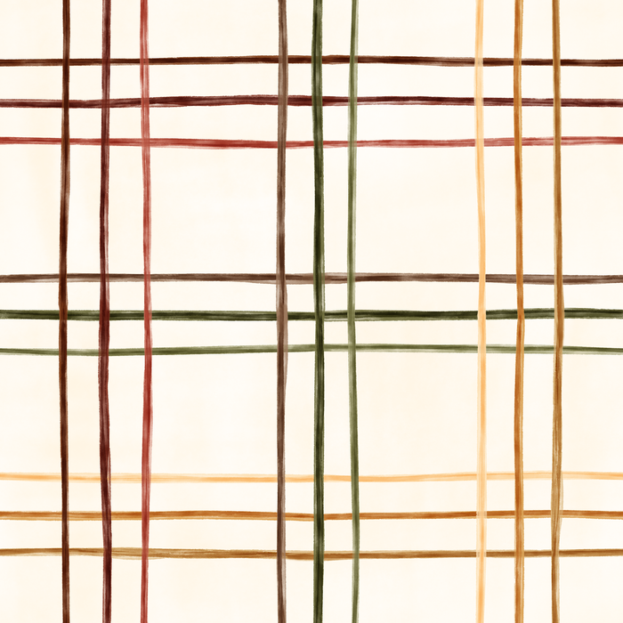 Watercolor fall plaid