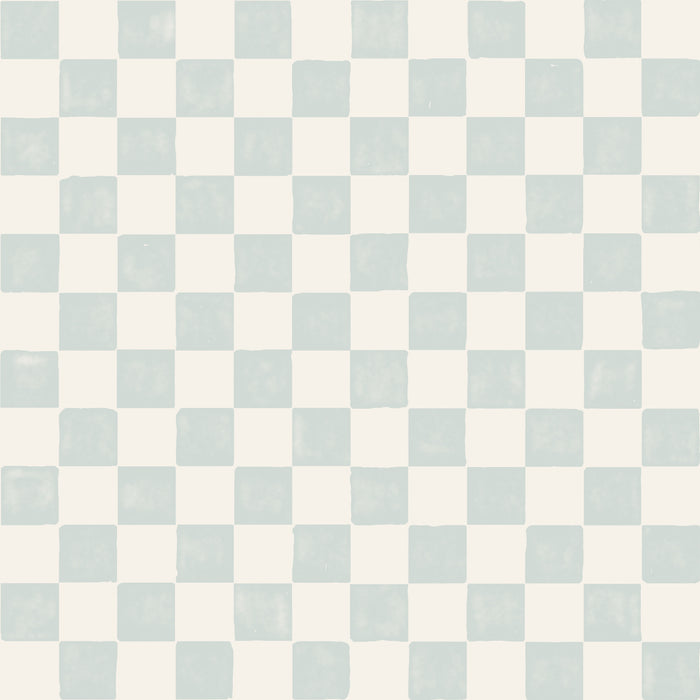 Watercolor check- light blue