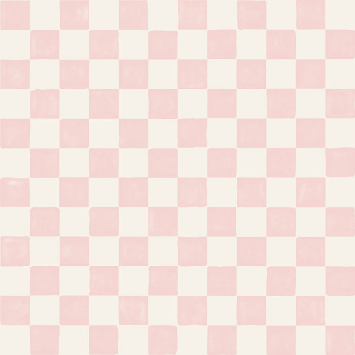 Watercolor check-pink