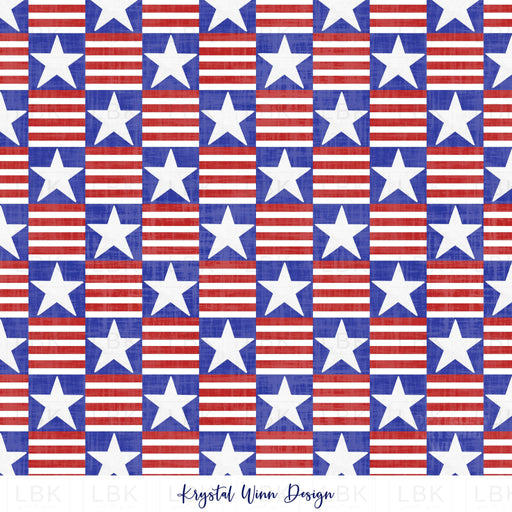 All American Cowboy Checkered Flag