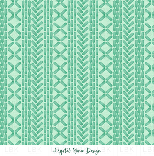 Copy Of All I Want For Christmas Cable Knit Mint Fabric
