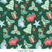 All I Want For Christmas Dinosaur Green Fabric