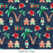 All I Want For Christmas Island Navy Fabric