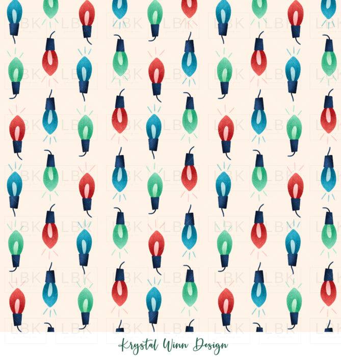 All I Want For Christmas Lights Fabric