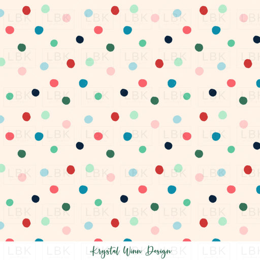 All I Want For Christmas Multidot Cream Fabric