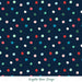 All I Want For Christmas Multidot Navy Fabric