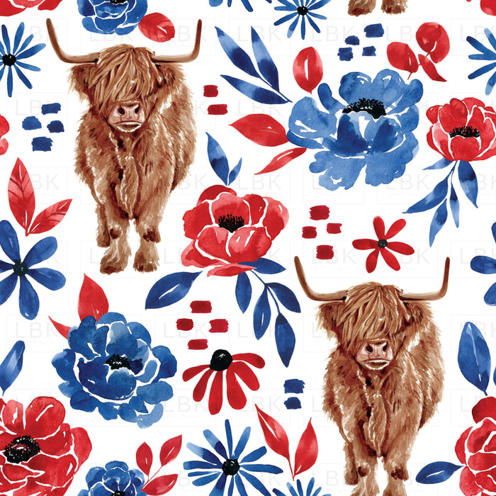 Americana Floral Cow
