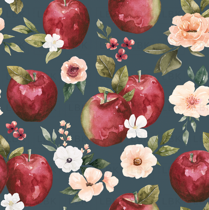 Apple Floral Night Blue